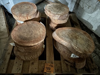 Ca. 15x Pallet Rosewood Schijven, Diverse afmetingen